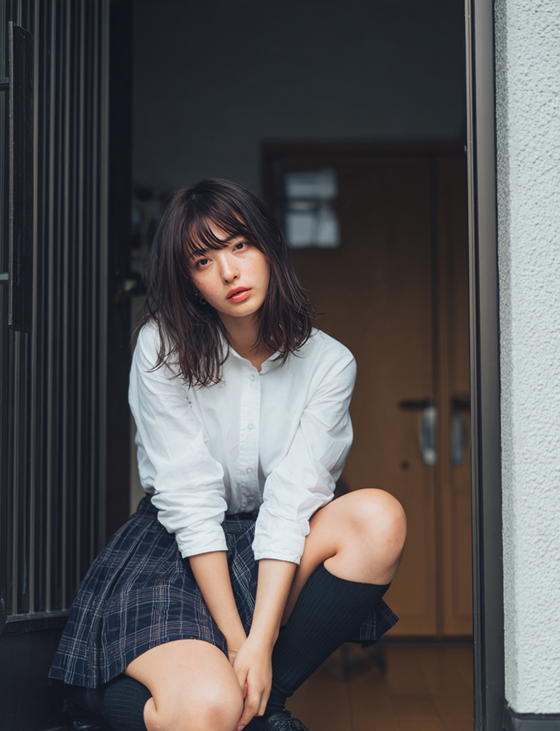 高校生の制服コーデ