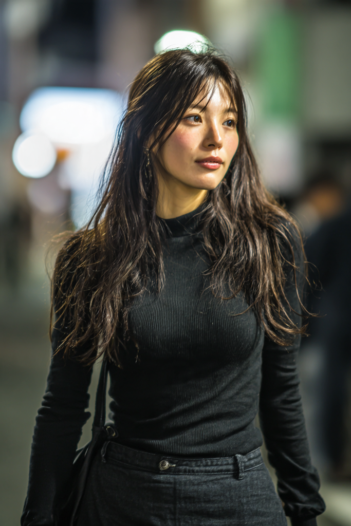 街角の女性