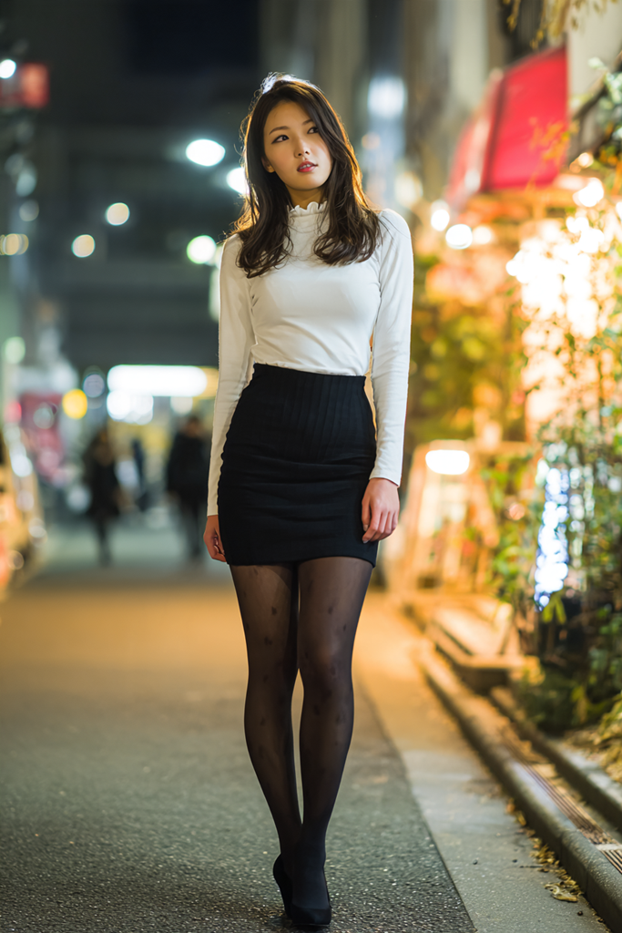 街角の女性
