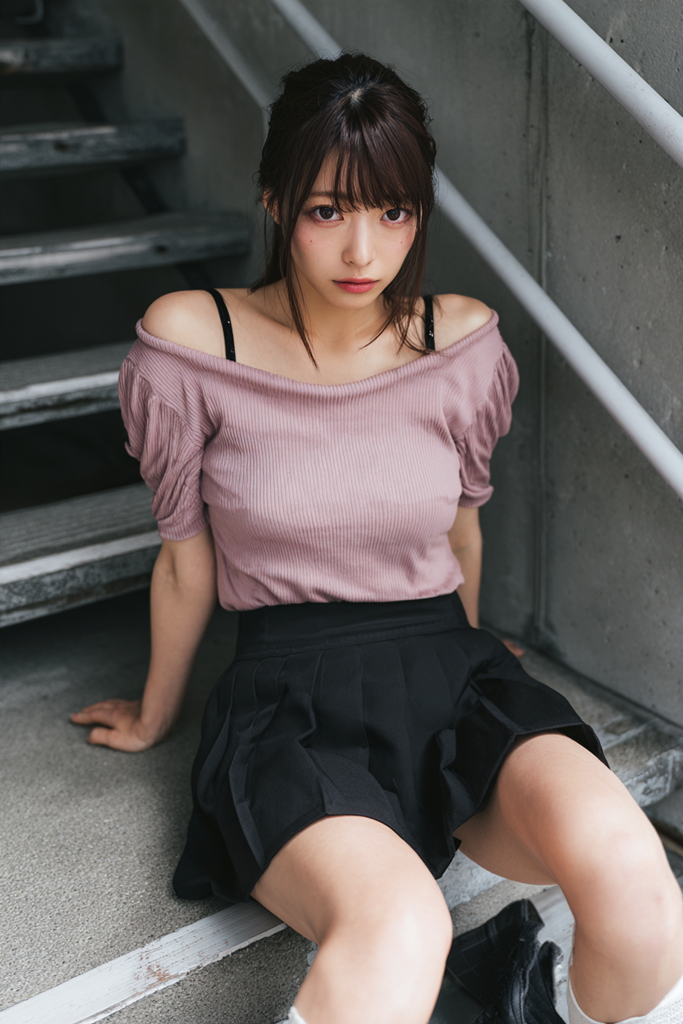 ポニーテールの美少女