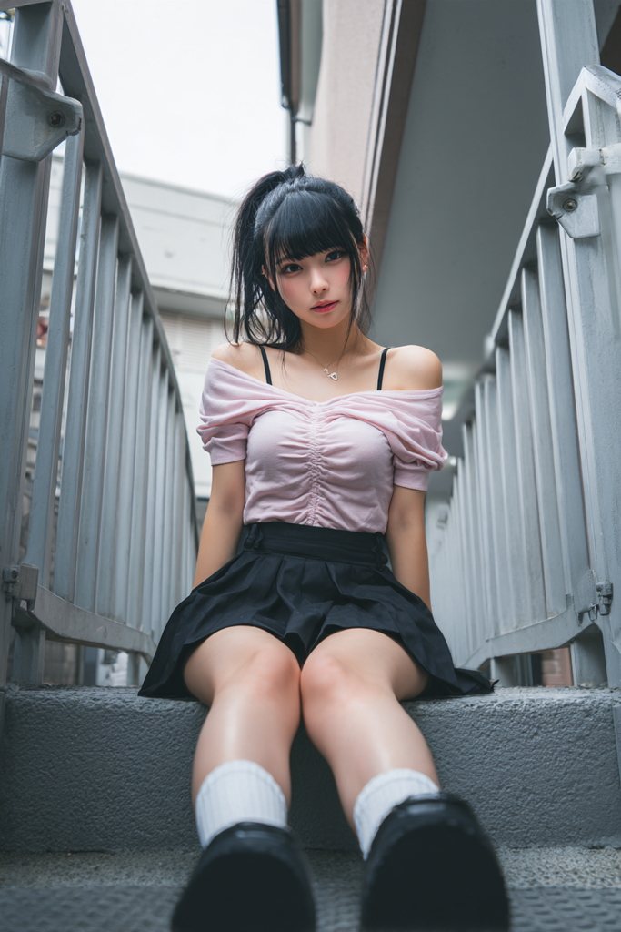 ポニーテールの美少女