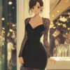 夜のドレス美女