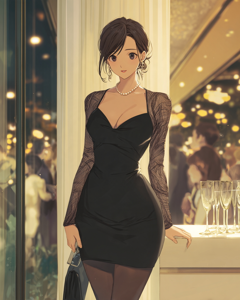 夜のドレス美女