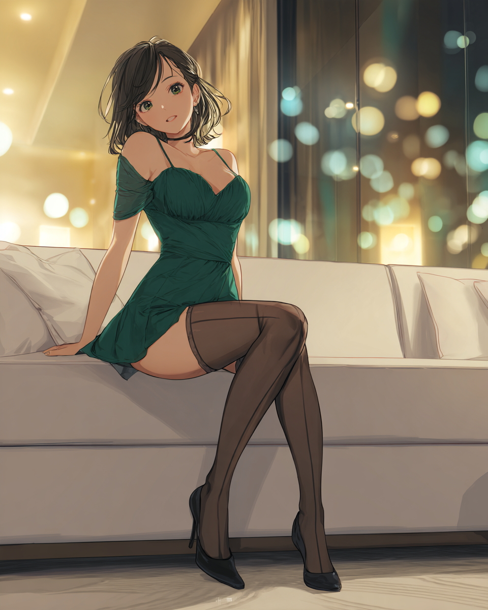 夜のドレス美女