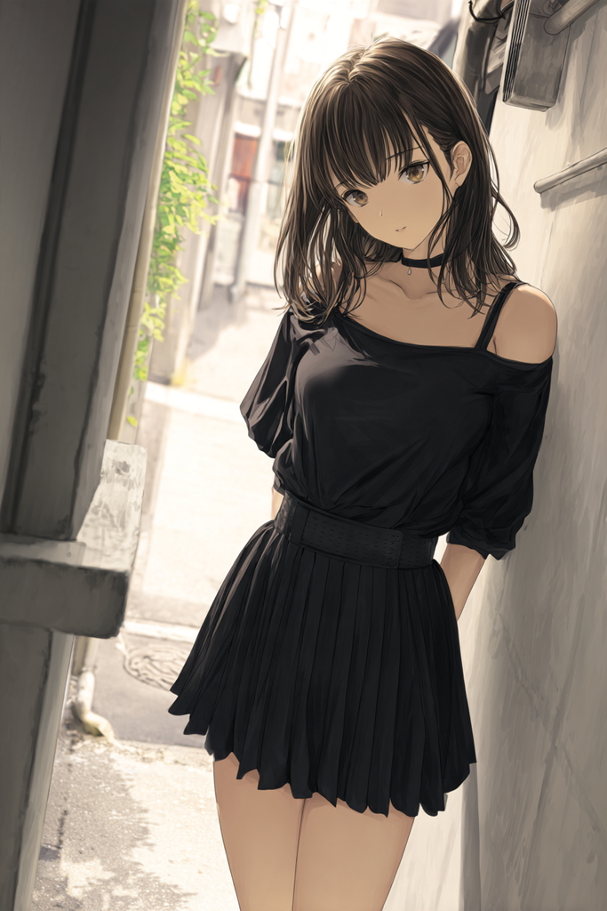 路地裏の美女
