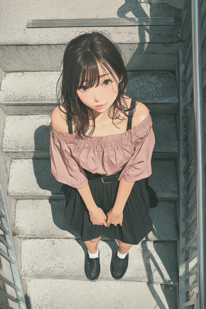 路地裏の美女
