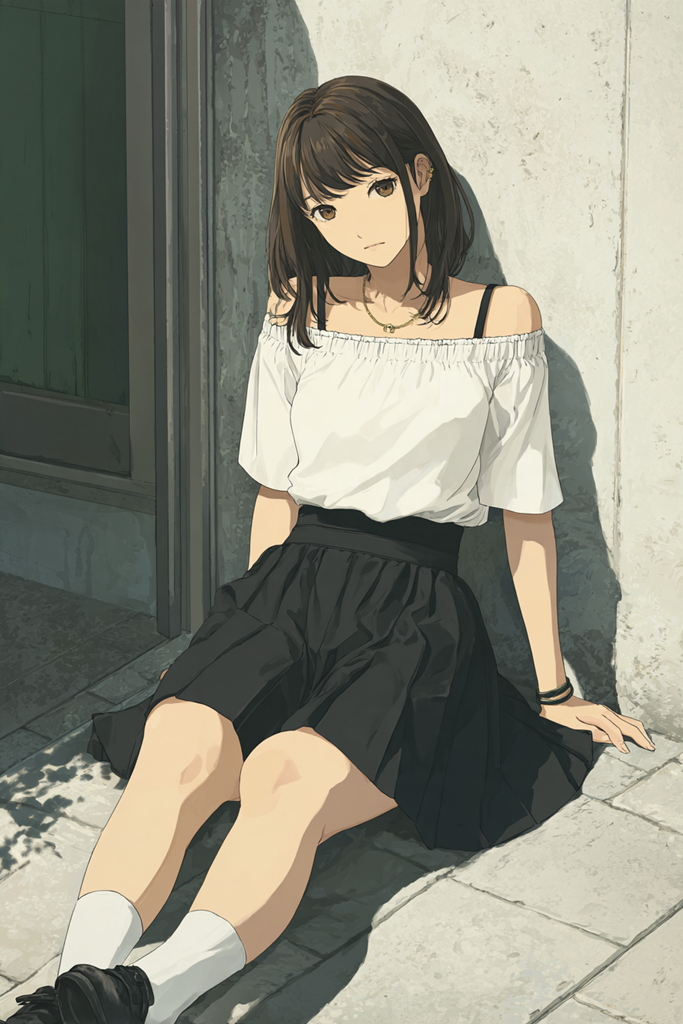 路地裏の美女