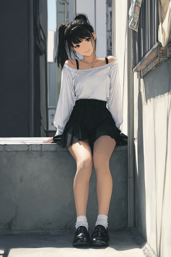 路地裏の美女