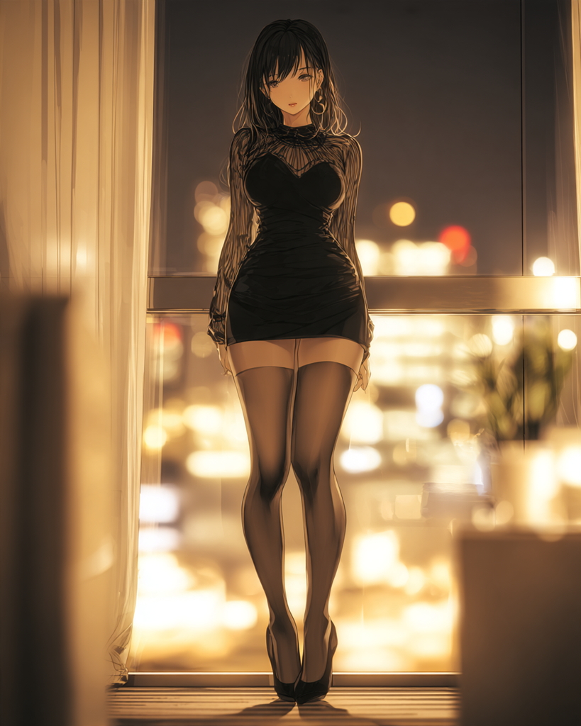 パーティドレスを着た美女