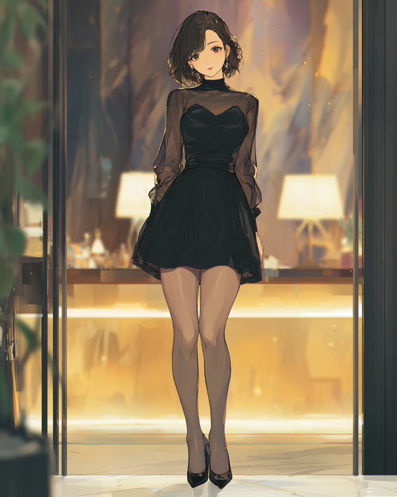 パーティドレスを着た美女