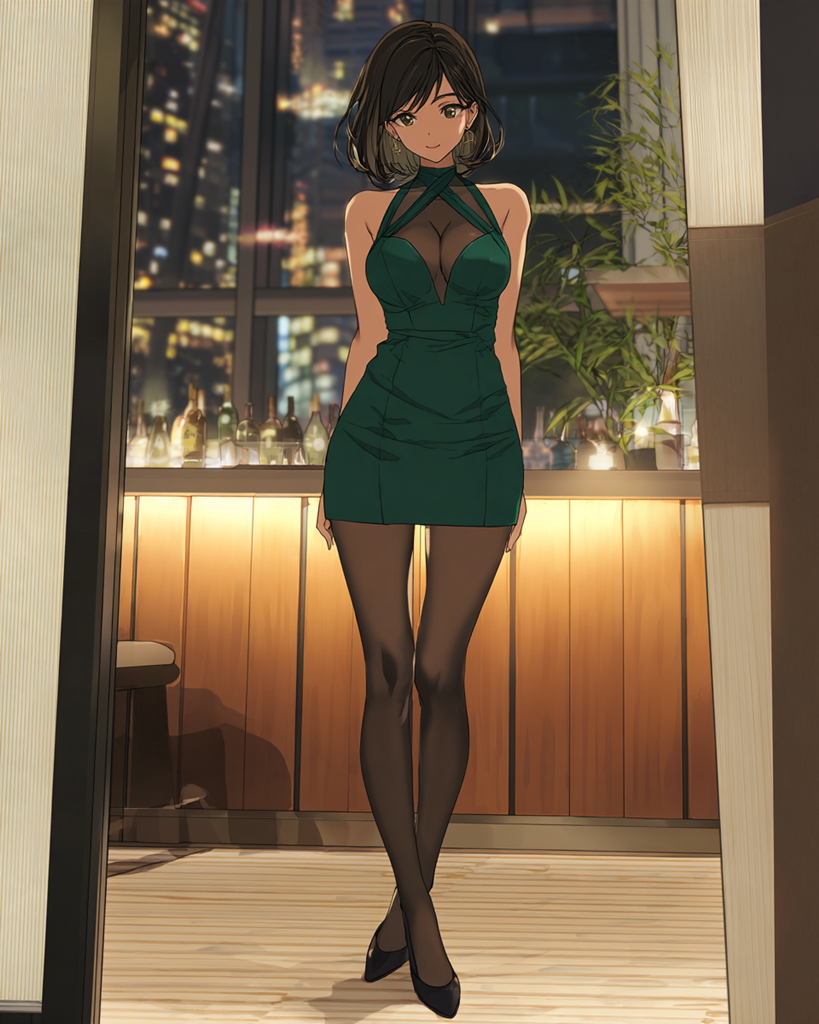 パーティドレスを着た美女